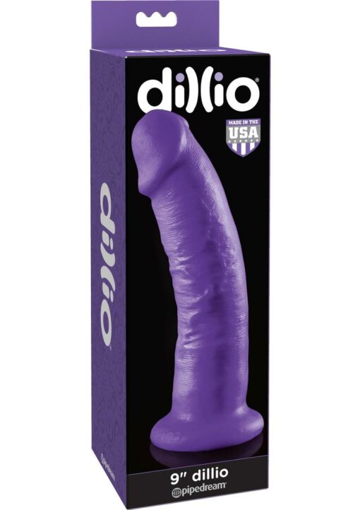 Dillio Realistic Dildo 9in - Purple
