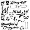 Hott Products Erotic Tattoos Assorted Pack - Black