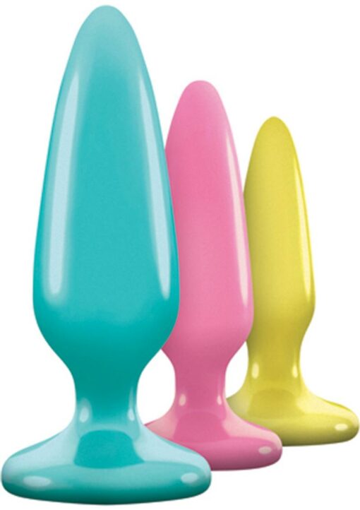 Firefly Pleasure Plug Trainer Kit Butt Plugs Glow In The Dark - Assorted Colors