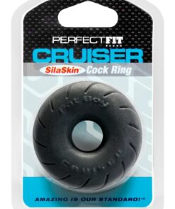 Perfect Fit Cruiser SilaSkin Cock Ring - Black