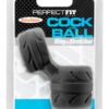 Perfect Fit Cock and Ball Ring + Stretcher SilaSkin - Black