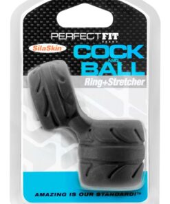 Perfect Fit Cock and Ball Ring + Stretcher SilaSkin - Black
