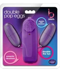 B Yours Double Pop Eggs with Remote Control - Plum