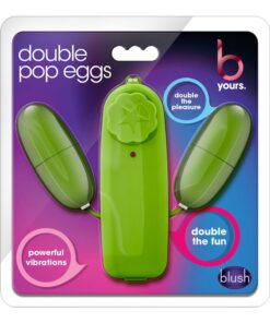 B Yours Double Pop Eggs with Remote Control - Lime