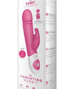 The Rabbit Company The Thrusting Rabbit Rechargeable Silicone Vibrator with Clitoral Stimulation - Pink