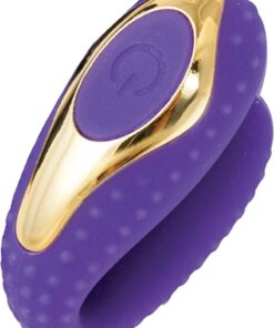 Surenda Enhanced Oral Vibe Rechargeable Silicone Vibrator - Purple/Gold