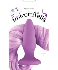 Unicorn Tails Silicone Anal Plug - Pastel Purple