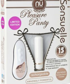 Sensuelle Pleasure Panty Vibe Rechargeable Bullet with Remote Control - Limited Edition - White