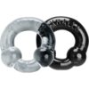 Oxballs Ultraballs Cock Ring Set (2 pack)- Black and Clear