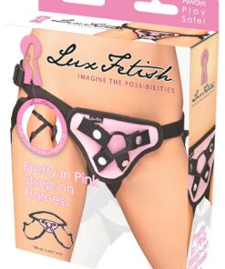 Lux Fetish Pretty In Pink Strap-On Harness Adjustable