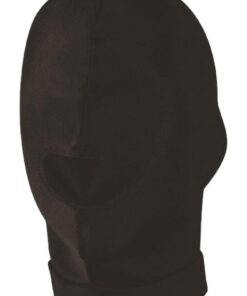 Lux Fetish Open Mouth Stretch Hood Black