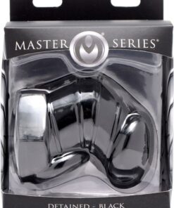 Master Series Detained Restrictive Chastity Cage - Black