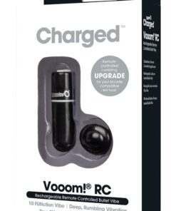 Vooom Wireless Remote Control Silicone USB Rechargeable Bullet Waterproof - Black