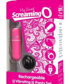 My Secret USB Rechargeable Panty Vibe Set with Silicone Remote Control Ring Waterproof - Pink
