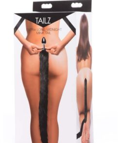 Tailz Extra Long Midnight Mink Tail - Black