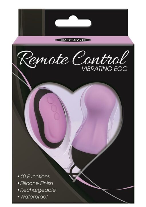 Simple and True Vibrating Rechargeable Silicone Egg with Remote Control - Purple