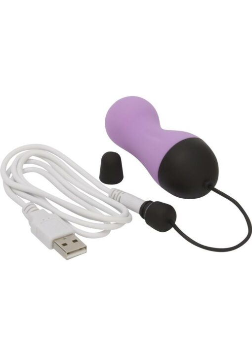 Simple and True Vibrating Rechargeable Silicone Egg with Remote Control - Purple