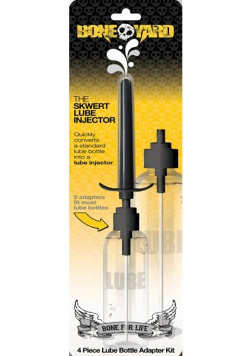 Boneyard The Skwert Lube Injector Bottle Adapter Kit Set of 4 Pieces - Black