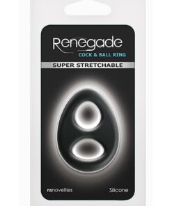 Renegade Romeo Silicone Cock and Ball Ring - Black