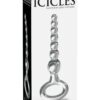 Icicles No 67 Beaded Glass Anal Probe - Clear