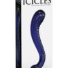 Icicles No 70 Textured G-Spot Glass Probe - Blue
