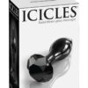 Icicles No 78 Glass Anal Plug - Black