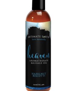 Intimate Earth Heaven Aromatherapy Massage Oil Hazelnut Biscotti 4oz