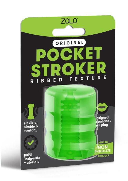 ZOLO Original Pocket Stoker Ribbed Texture - Mouth - Green