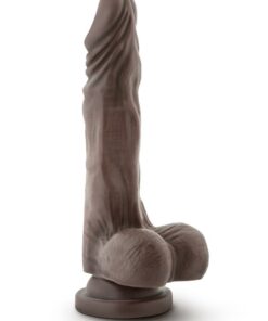 Dr. Skin Stud Muffin Dildo with Balls 8.5in - Chocolate