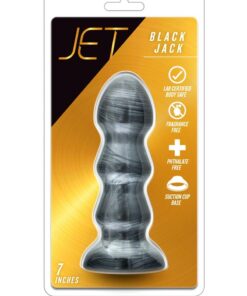 Jet Black Jack Butt Plug - Carbon Metallic Black