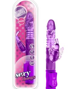 Sexy Things Butterfly Thruster Mini Rabbit Vibrator - Purple