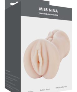 ME YOU US Miss Nina Premium Vibrating Realistic Masturbator - Pussy - Vanilla