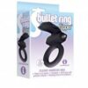The 9`s - S-Bullet Ring Flipper Silicone Vibrating Cock Ring - Black
