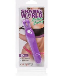 Shane`s World Bedtime Bunny Silicone Vibrator Waterproof 4.25in - Purple