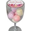 Wine Scented Bath Bombs 3 Scents (8 bombs per glass)