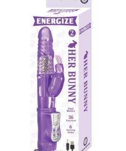 Energize Her Bunny 2 Dual Motor Rechargeable Rabbit Vibrator - Purple