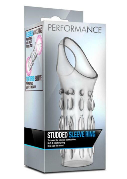 Performance Studded Penis Sleeve - Clear