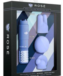 Rose Revitalize Massage Kit with Silicone Attachments - Periwinkle