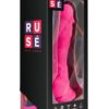Ruse Hypnotize Silicone Dildo with Balls 7.5in - Hot Pink