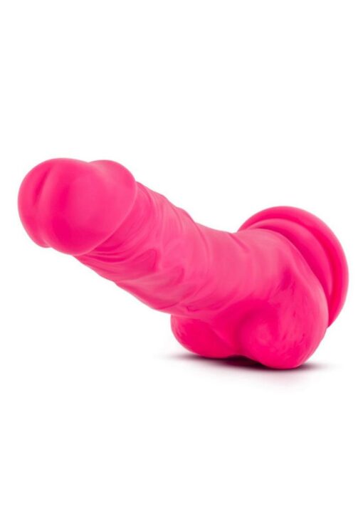 Ruse Hypnotize Silicone Dildo with Balls 7.5in - Hot Pink