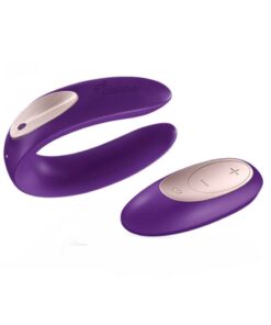 Satisfyer Double Plus Remote USB Rechargeable Silicone Couples Vibrator Waterproof 3.46in - Purple