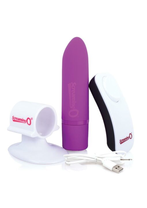 Charged Positive Wireless Remote Control USB Rechargeable Vibe Waterproof - Grape