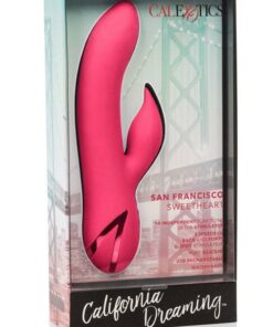 California Dreaming San Francisco Sweetheart Silicone USB Rechargeable Multifunction Vibrator Waterproof - Pink