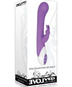 Enchanted Bunny Rechargeable Silicone Rabbit Vibrator - Purple