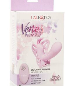 Venus Butterfly Venus G  Silicone Rechargeable Strap-On with Remote Control - Pink