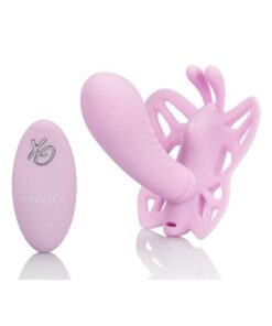 Venus Butterfly Venus G  Silicone Rechargeable Strap-On with Remote Control - Pink