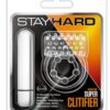 Stay Hard Vibrating Super Clitifier Cock Ring With Bullet - Clear