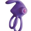 Ram Silicone Vibrating Cock Ring - Purple