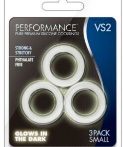 Performance VS2 Pure Premium Silicone Cock Rings - Small - White