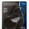 Performance VS4 Pure Premium Silicone Cock Ring Set (3 Sizes) - Black